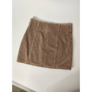 She + Sky brown corduroy mini skirt small